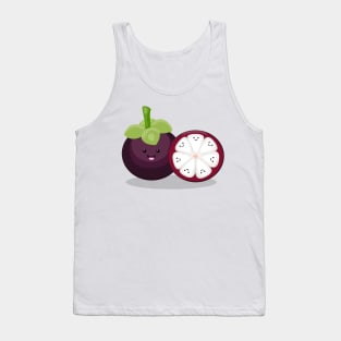 Cute purple mangosteen kawaii cartoon Tank Top